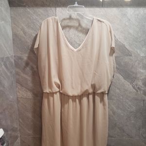 Enfocus Women Beige Cream Colored Women's Dress, Size 18W